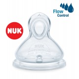 NUK First Choice+ анатомска некапечка силикон цуцла "Flow Control" (6+m.)